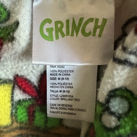Grinch women's m 8-10 soft jogger pajama bottom pants - Picture 3 of 3